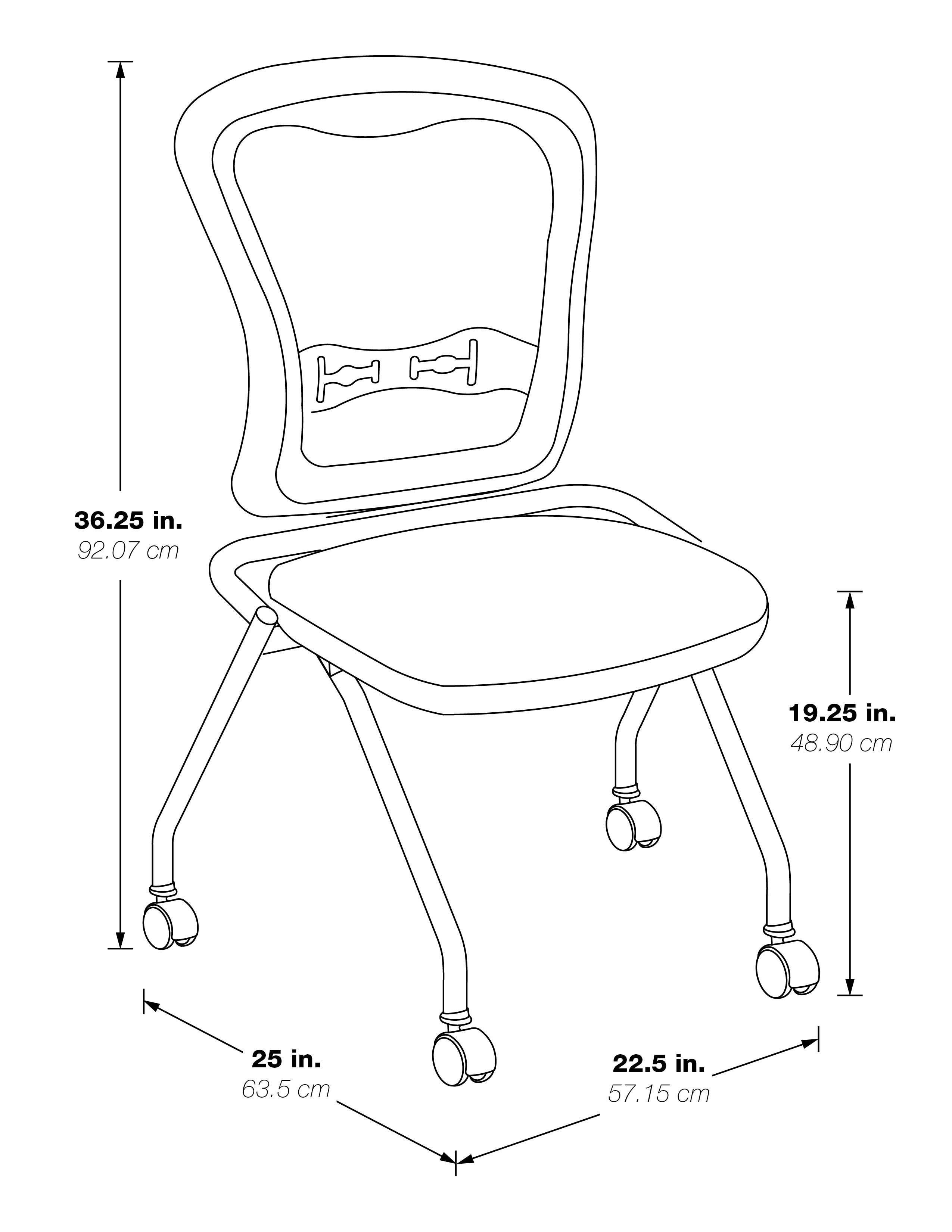 Deluxe Armless Folding Chair With ProGrid® Back